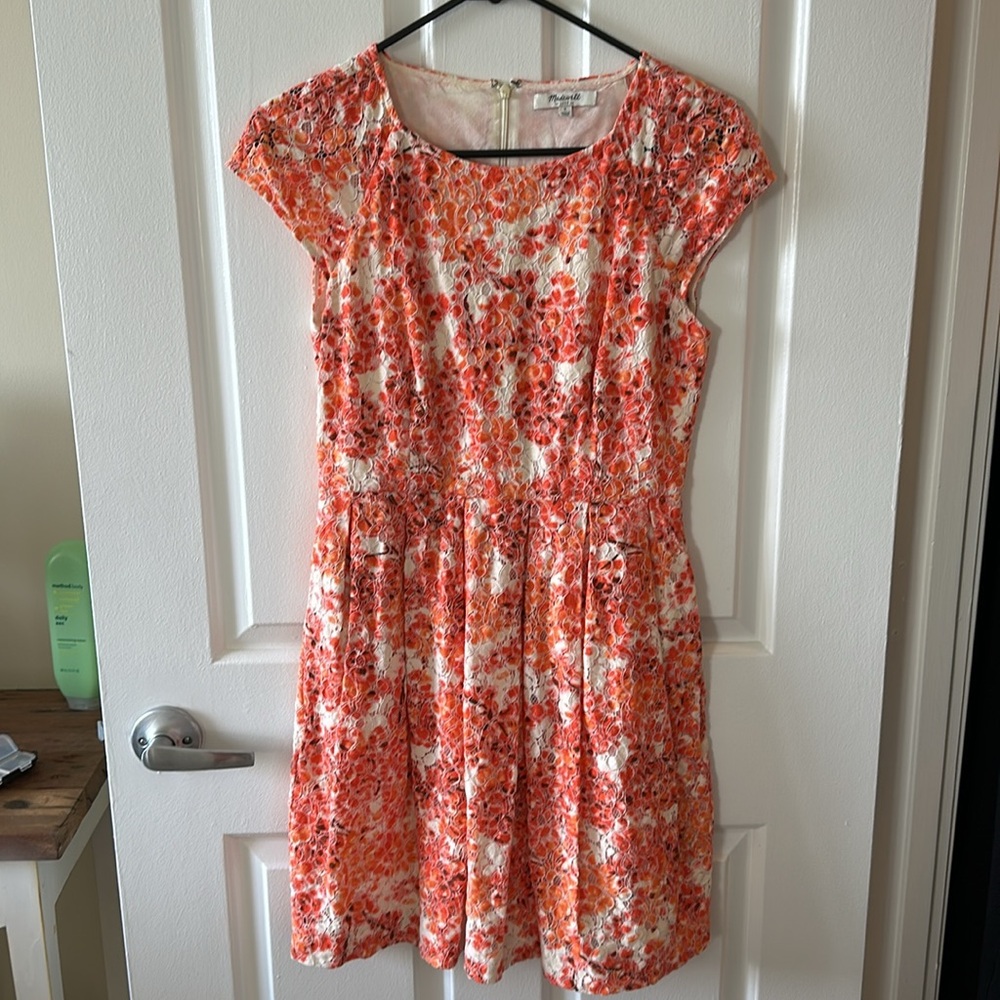 Madewell lace applique dress, size 2